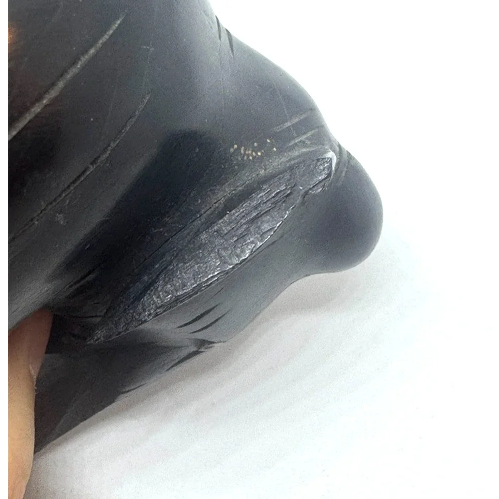 Vintage Ebony Wood Black Elephant Hand Carved Figurine Sculpture